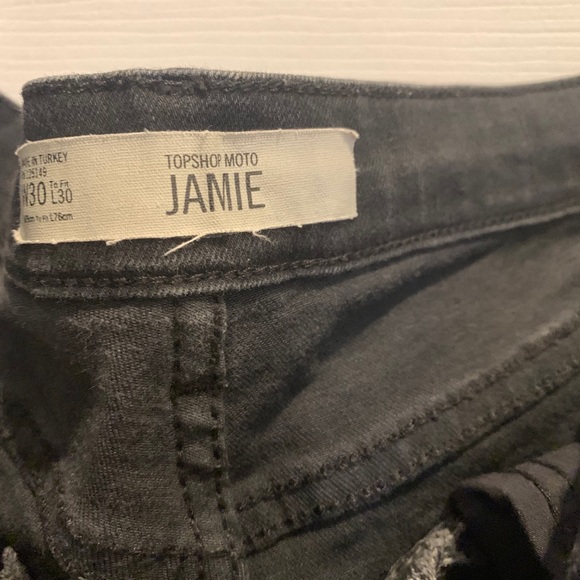 Topshop high-rise black Jean with floral pattern - Picture 3 of 4